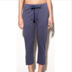 Sundry cropped raw sweatpant joggers blue stripes size 2, which is med